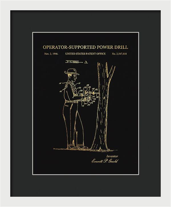 Operator Supported Power Drill Gold Patent Us2547818a