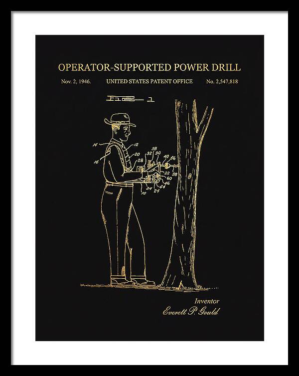 Operator Supported Power Drill Gold Patent Us2547818a