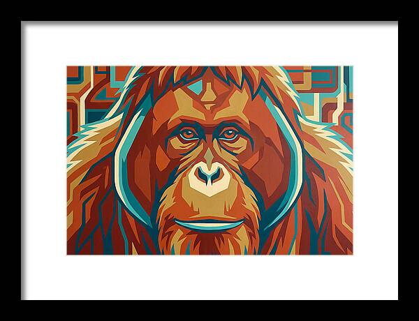 Orangutan Amidst Colorful Splendor