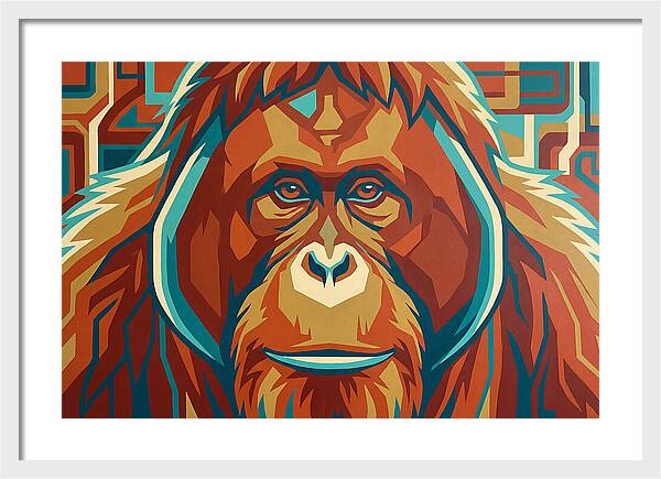 Orangutan Amidst Colorful Splendor