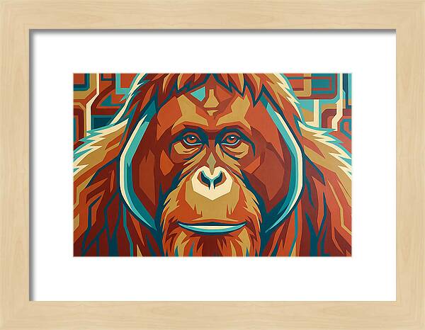 Orangutan Amidst Colorful Splendor