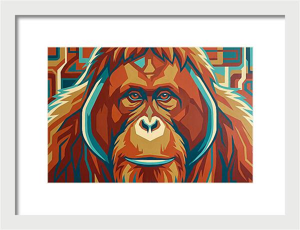 Orangutan Amidst Colorful Splendor