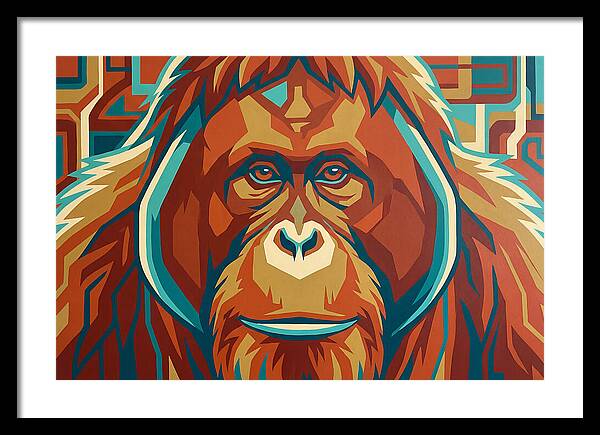 Orangutan Amidst Colorful Splendor