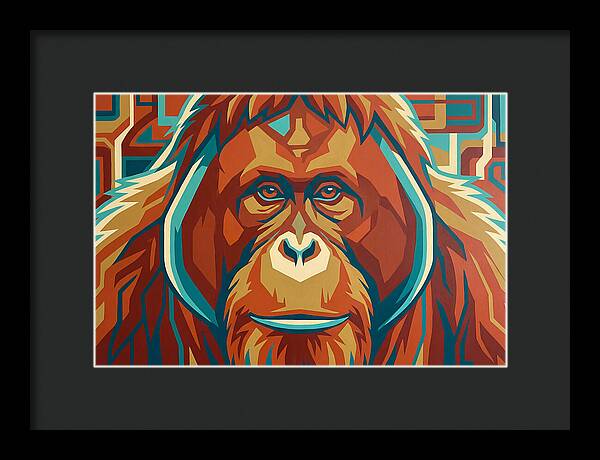 Orangutan Amidst Colorful Splendor