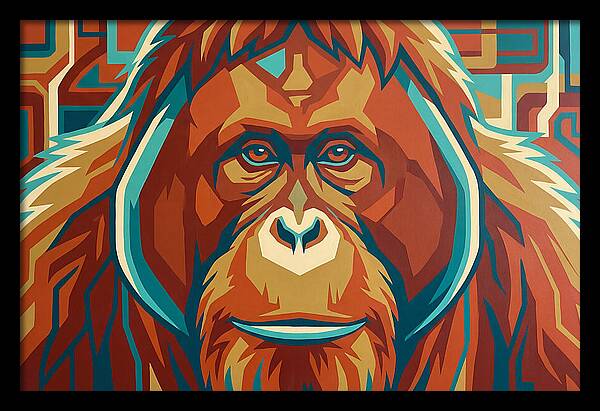 Orangutan Amidst Colorful Splendor