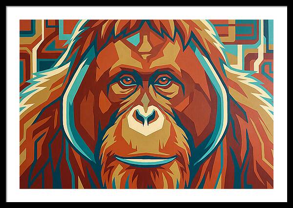 Orangutan Amidst Colorful Splendor