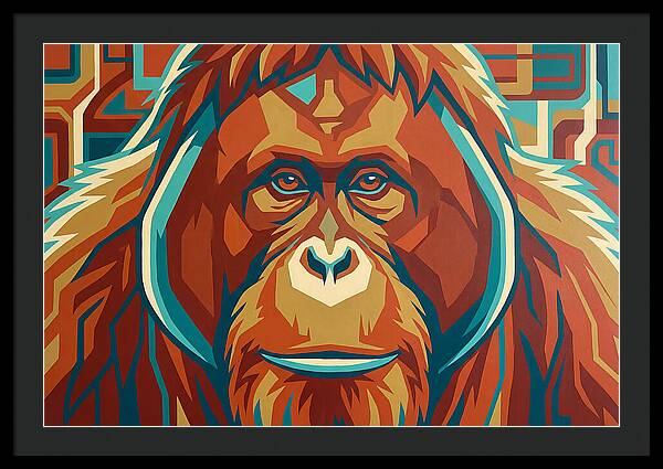Orangutan Amidst Colorful Splendor