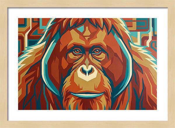 Orangutan Amidst Colorful Splendor