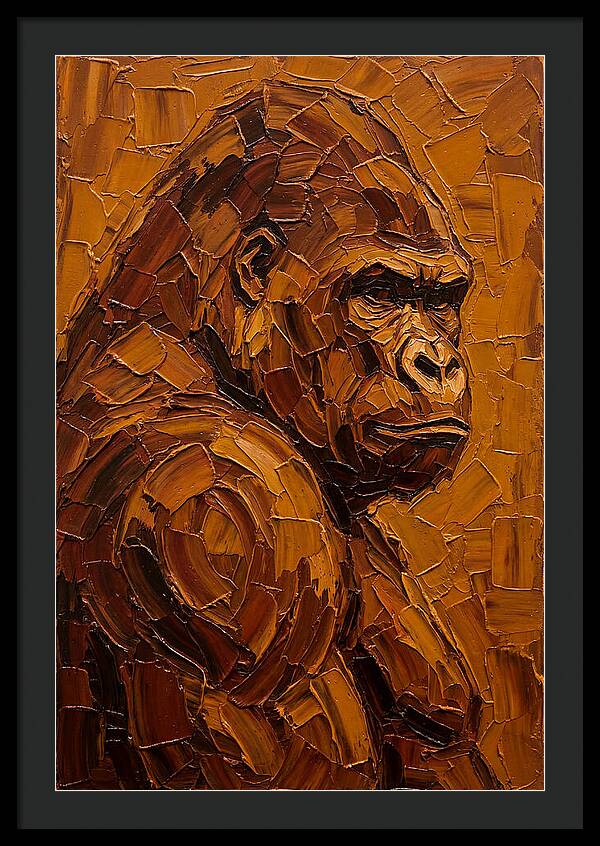 Orangutan In Earthy Tones