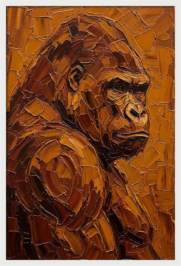 Orangutan In Earthy Tones