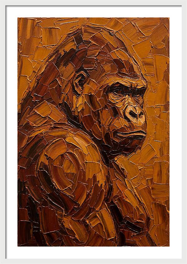 Orangutan In Earthy Tones
