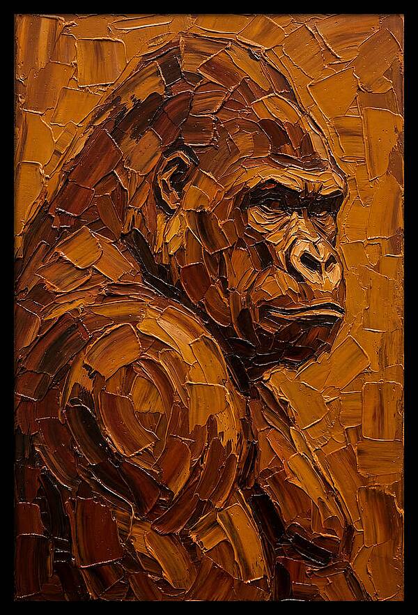 Orangutan In Earthy Tones