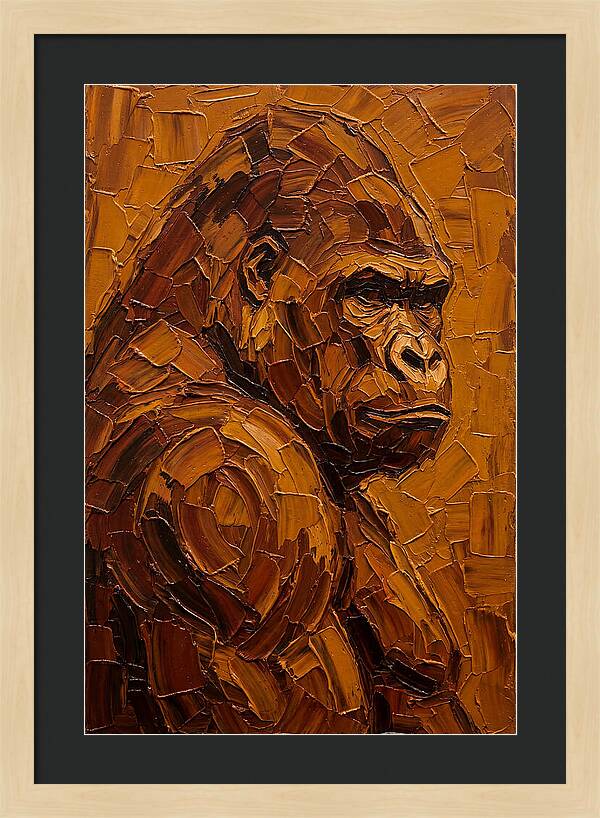 Orangutan In Earthy Tones