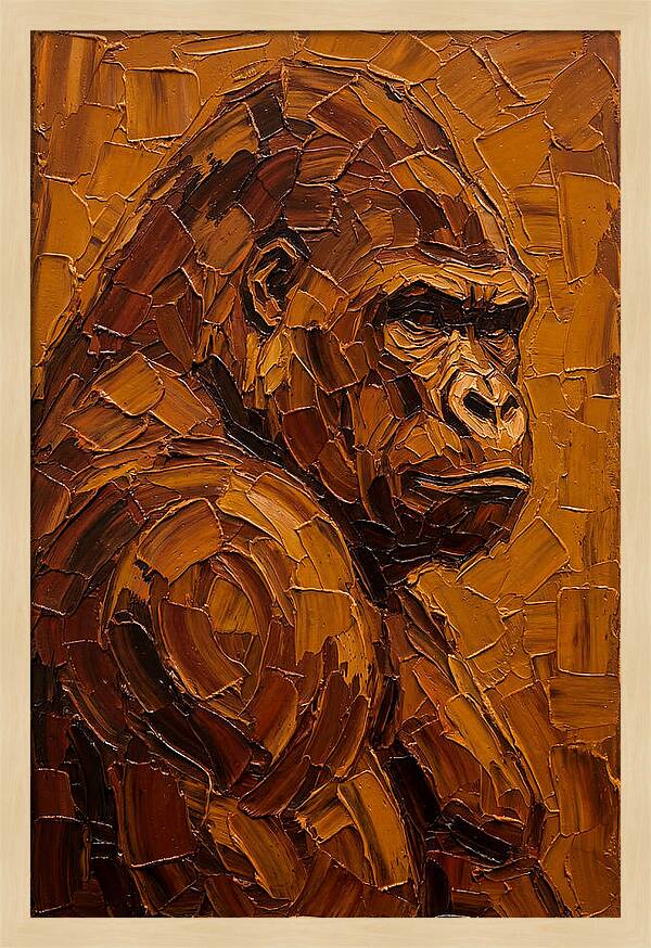 Orangutan In Earthy Tones