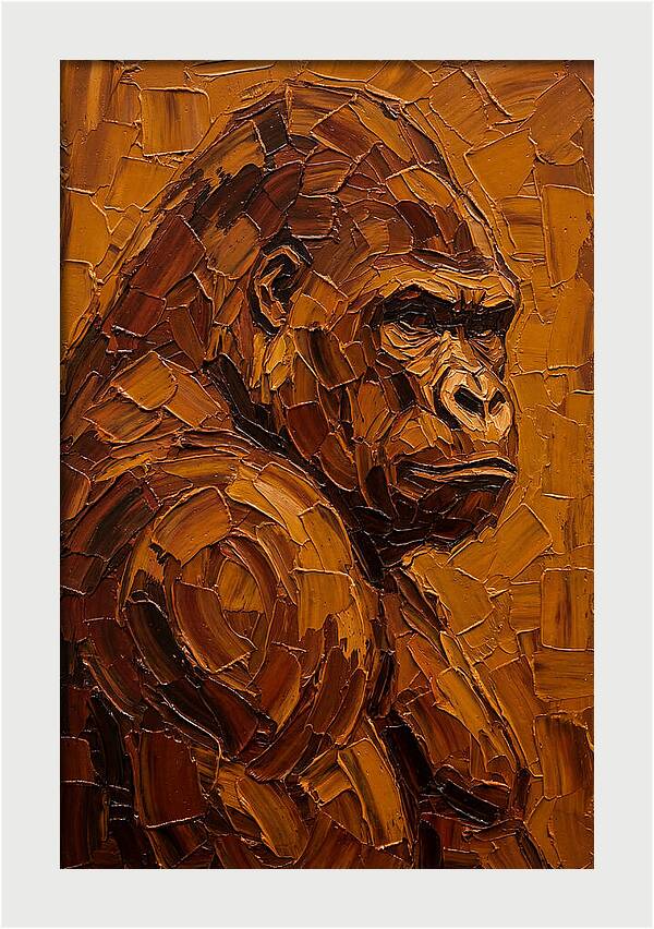 Orangutan In Earthy Tones