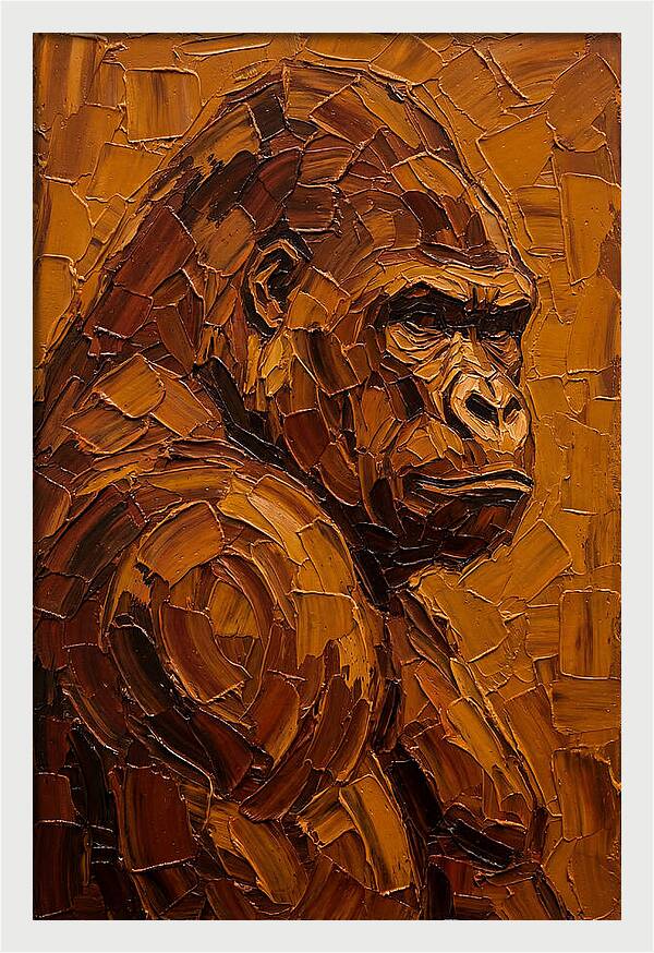 Orangutan In Earthy Tones