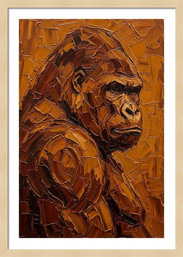 Orangutan In Earthy Tones