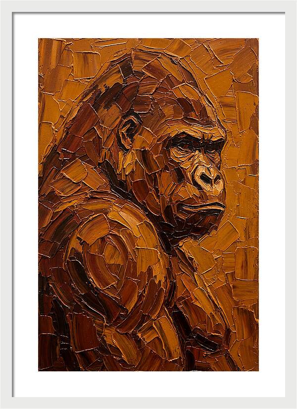 Orangutan In Earthy Tones