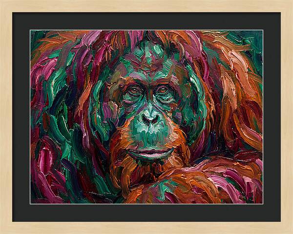Orangutan In Vibrant Colors