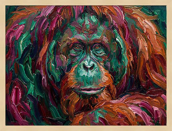 Orangutan In Vibrant Colors