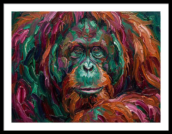 Orangutan In Vibrant Colors
