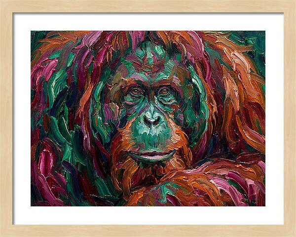 Orangutan In Vibrant Colors