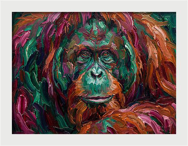 Orangutan In Vibrant Colors