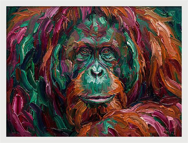 Orangutan In Vibrant Colors