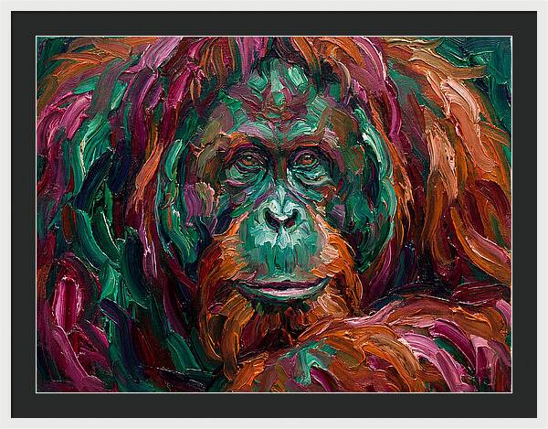 Orangutan In Vibrant Colors