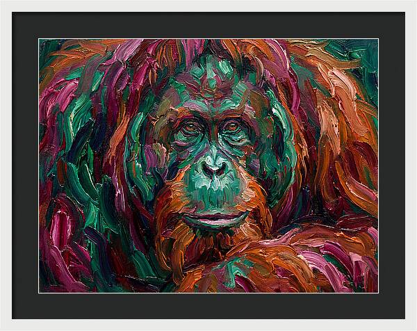 Orangutan In Vibrant Colors