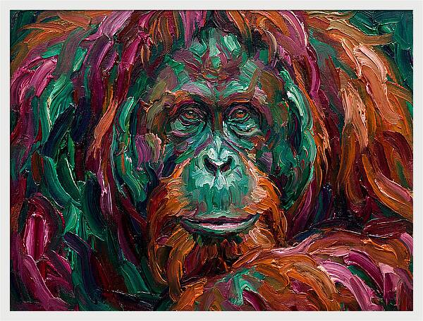 Orangutan In Vibrant Colors