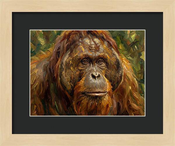 Orangutan Portrait In Nature