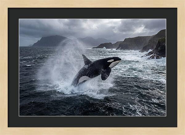 Orca Breaching In Majestic Waters