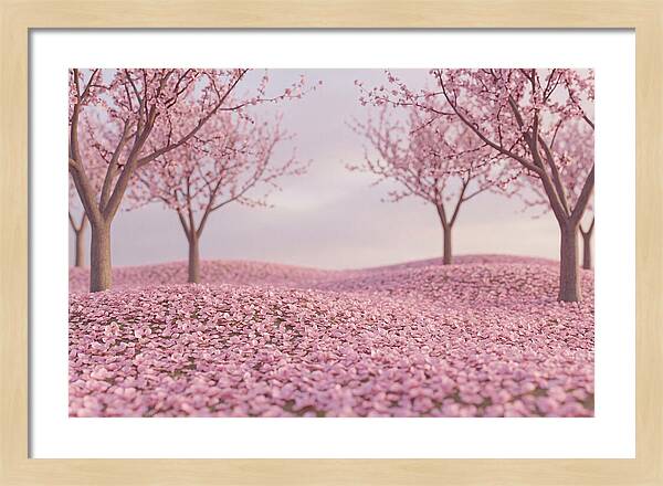 Orchard Floor Carpeted In Pink