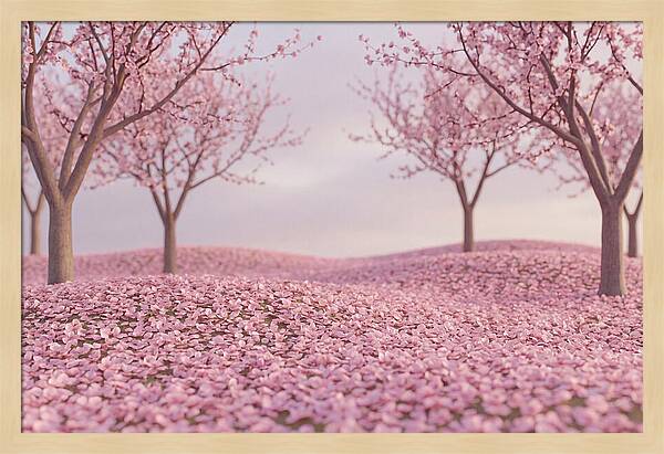 Orchard Floor Carpeted In Pink