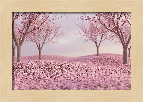 Orchard Floor Carpeted In Pink