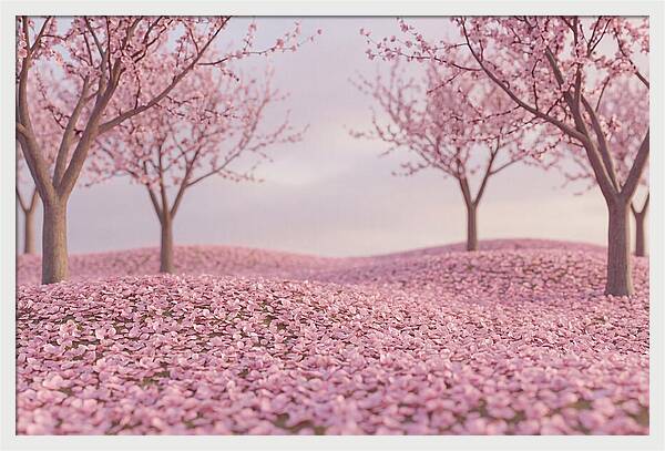 Orchard Floor Carpeted In Pink