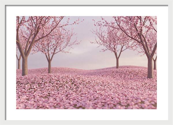 Orchard Floor Carpeted In Pink