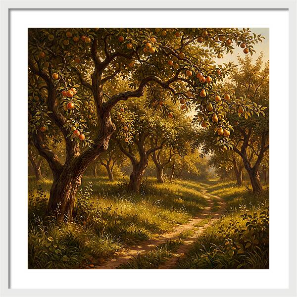 Orchard Serenity At Dusk