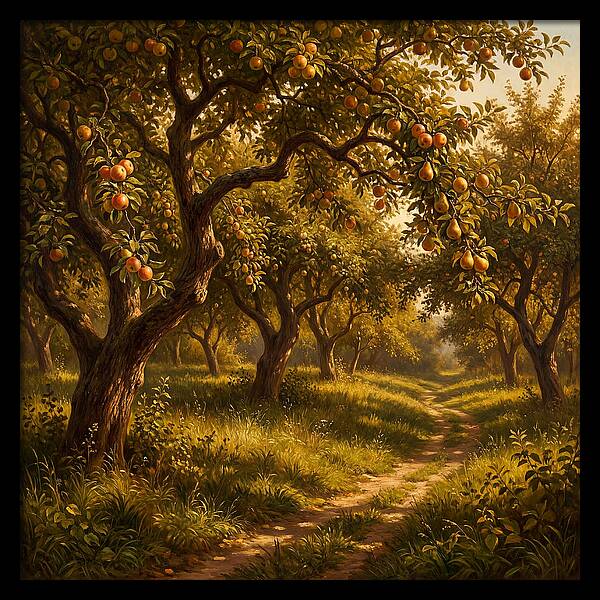 Orchard Serenity At Dusk