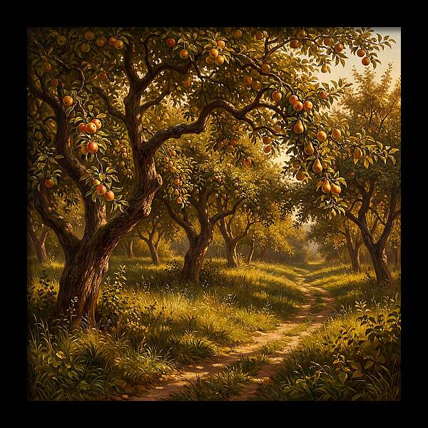 Orchard Serenity At Dusk