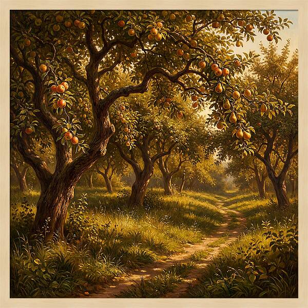 Orchard Serenity At Dusk