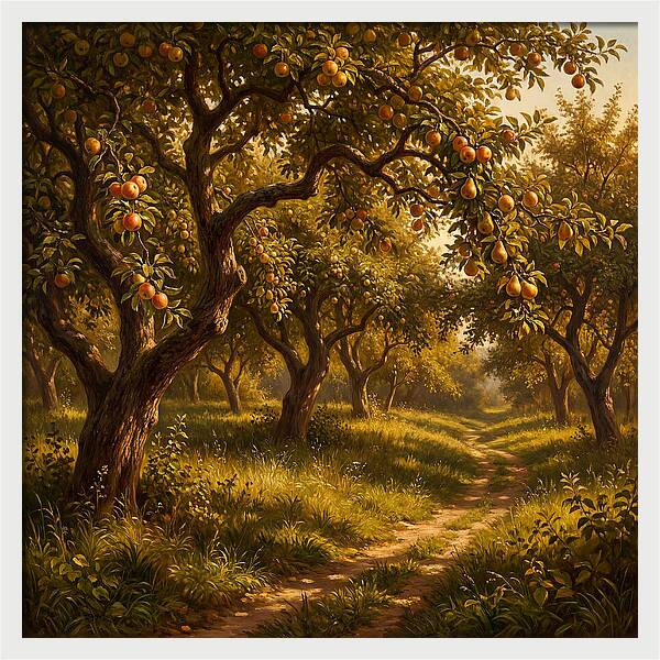 Orchard Serenity At Dusk