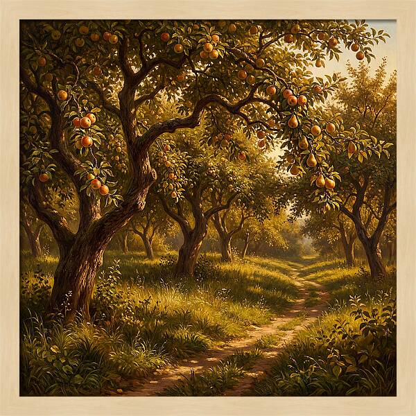 Orchard Serenity At Dusk