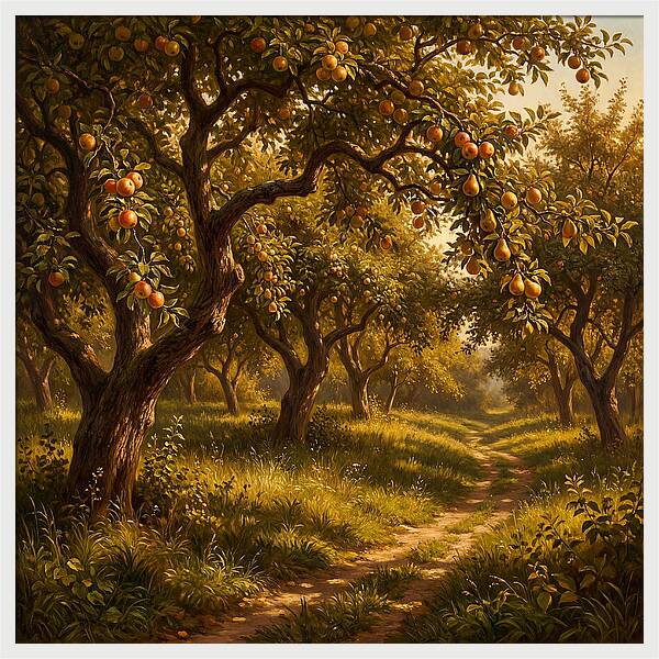 Orchard Serenity At Dusk