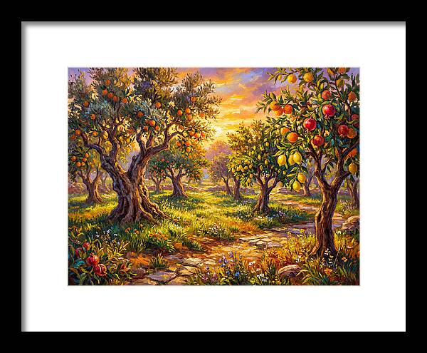 Orchard Serenity At Sunset
