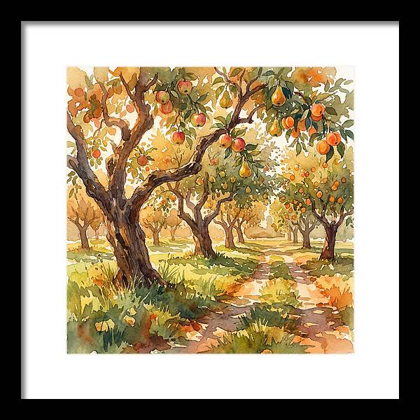 Orchard Serenity In Watercolor