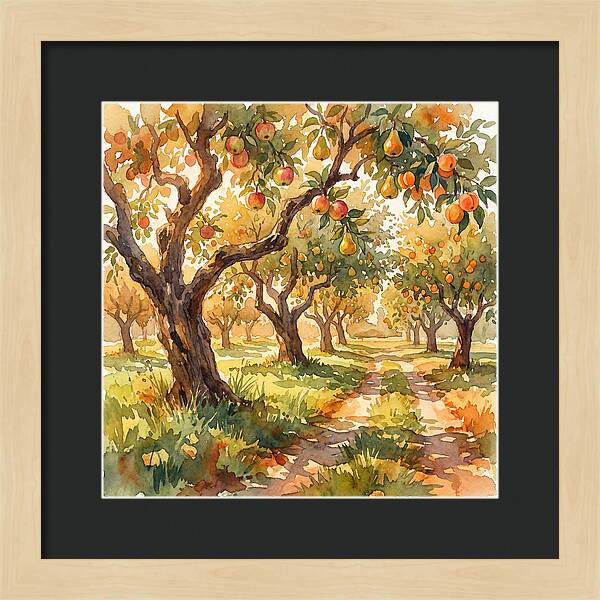 Orchard Serenity In Watercolor