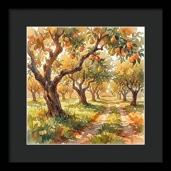 Orchard Serenity In Watercolor