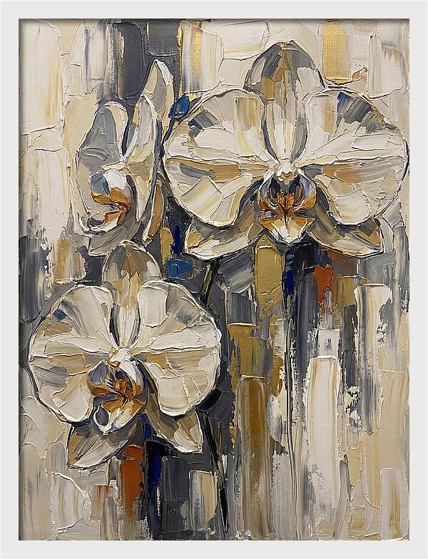 Orchid Elegance In Palette Knife